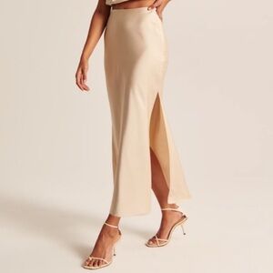Abercrombie Elevated Satin Maxi Skirt